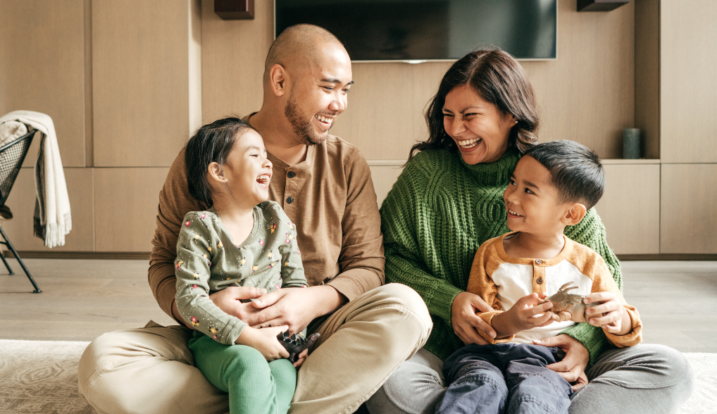 family smiling