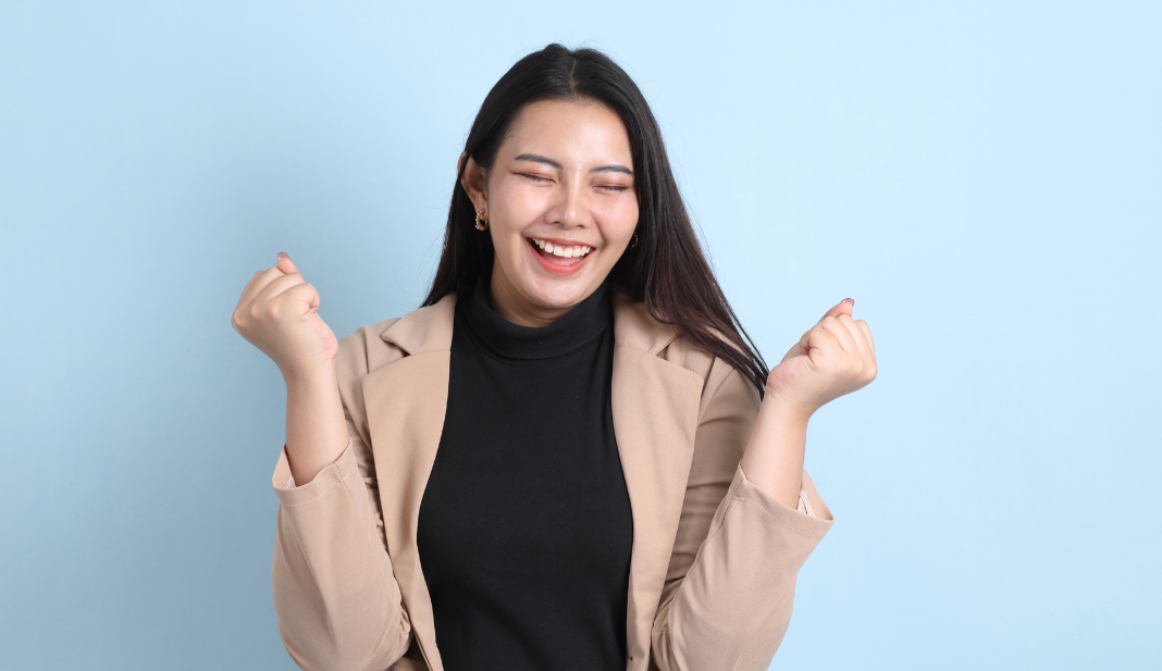 woman smiling